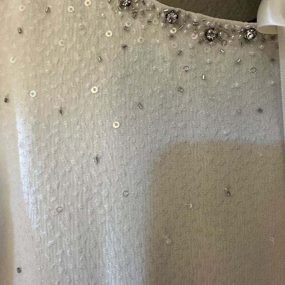 NWOT! BCBG Max Azria White Long Dress - Picture 8 of 9